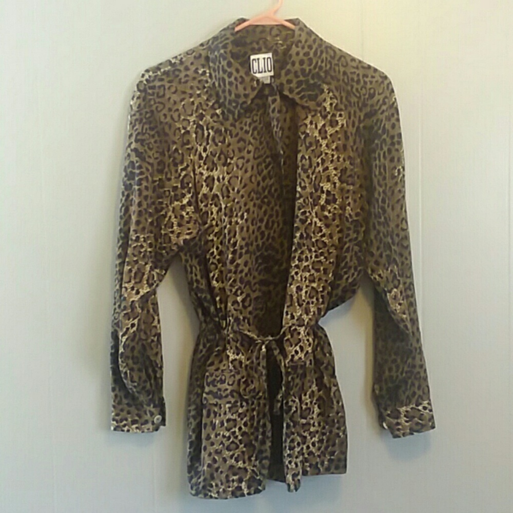 Women's leopard print long shirt